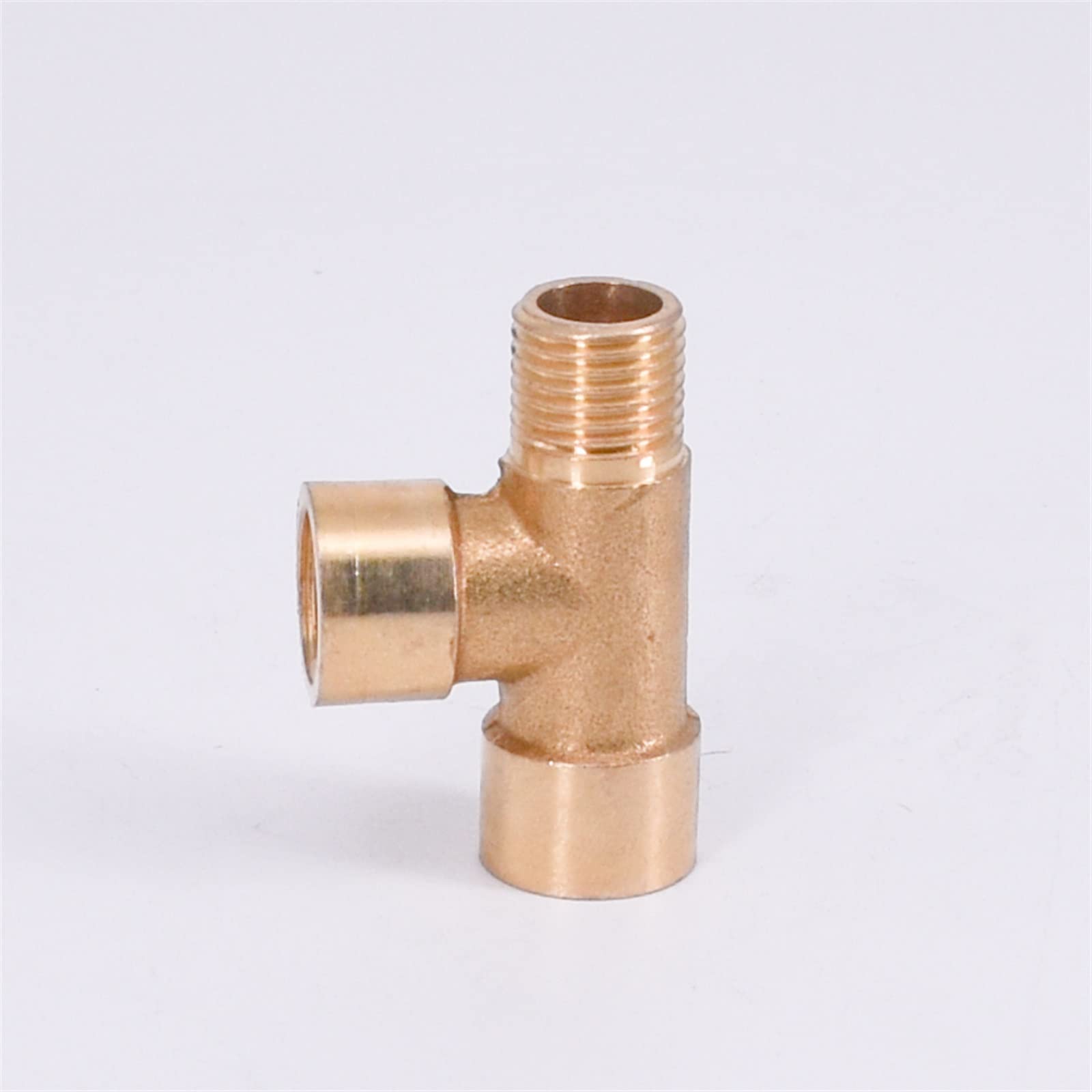 trójnik, Trójnik gumowy z mosiężnym młotkiem BSPP, wiele rozmiarów, opakowanie 2 sztuki(M M M,1/4inch)