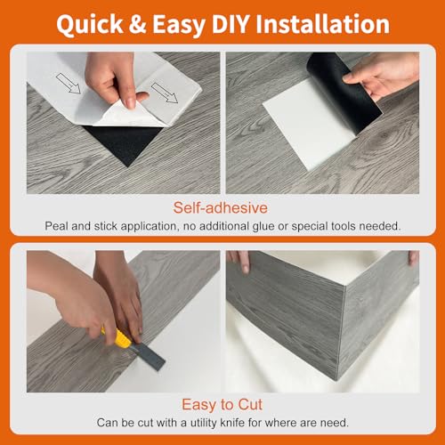 Mysflosy MF-006 Peel And Stick Floor Tiles, Self-Adhesive Luxury Vinyl Flooring Plank thumb #6