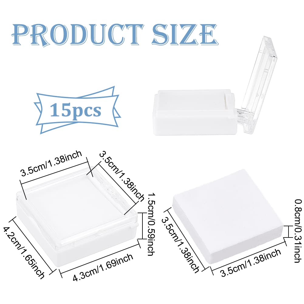 BENECREAT Lot 2 Vitrines Transparentes 3 Niveaux 50x50x50mm - Boîtes Présentation Cristaux Minéraux
