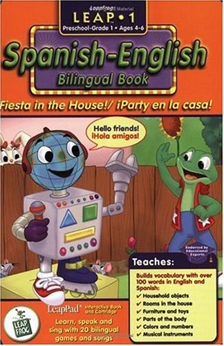 First Grade LeapPad Book - Fiesta in the House: Spanish-English Bilingual Book and Cartridge that are only for the Original Leappad learning system, not compatible with the Leappad Explorer Tablet.