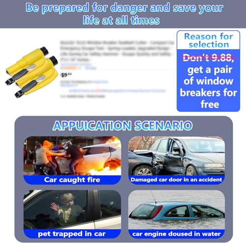 【Compatible with Honda Accord】 Seat Gap Filler,No Drop Seat Guard Compatible with Honda Accord,Drop Seat Guards for Cars(2Pcs),Emergency Keychain Car Escape Tool(2Pcs) view 5