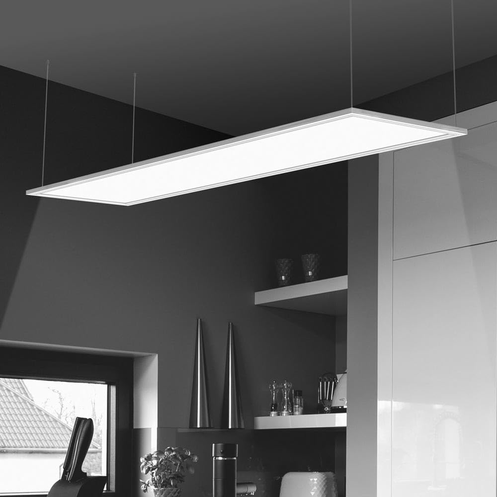 Xanlite - Panel de techo rectangular con 3 modos de fijación, 42 W, LED plano, 3300 lúmenes, diseño 1185 x 285 mm, PA3000RNW, 42 W