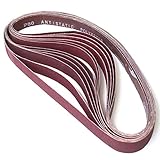Aiyard 1 x 42-Inch Aluminum Oxide Sanding Belts, 60/80/120/150/240/400 Assorted Grits Abrasive Belts for Belt Sander, 12-Pack