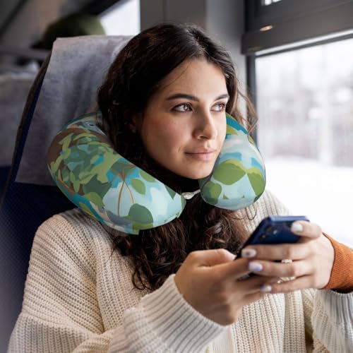 Almohada de viaje espuma viscoelástica cervical U miniatura 5