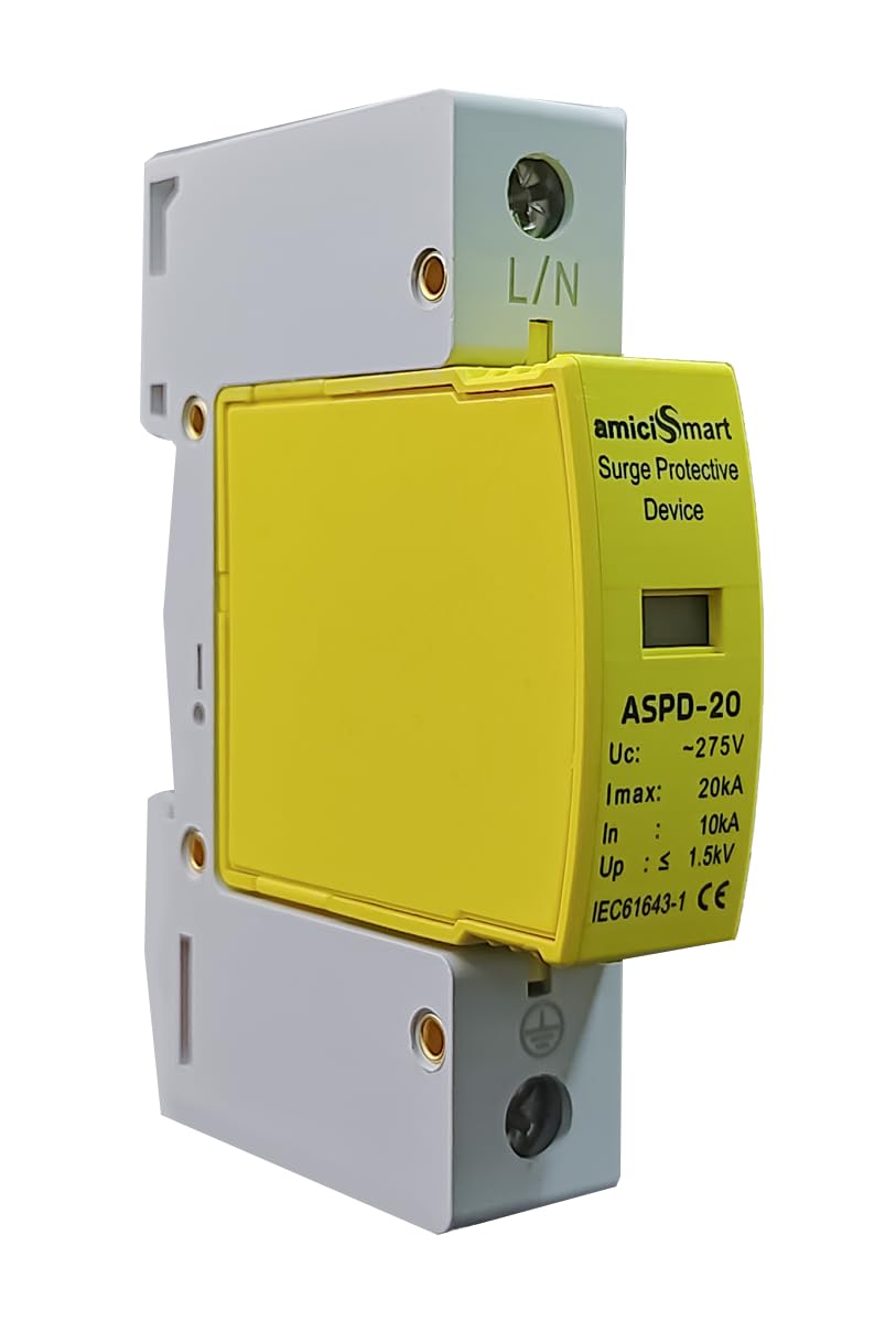 amiciSmart AC Surge Protector, 275V 10KA~20KA SPD Lightning Protection Device-image-18