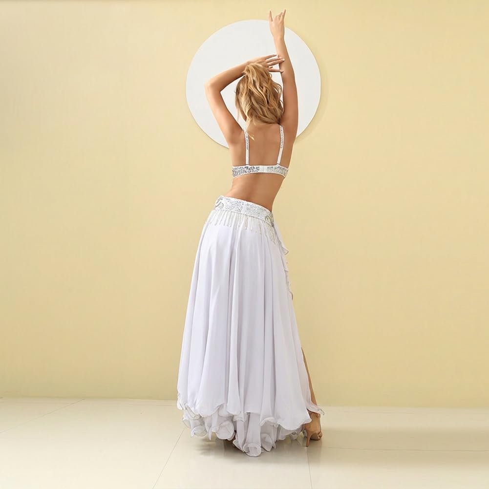 ROYAL SMEELA Bauchtanz kostüm Damen Set Karnevals kostüm Bauchtanz BH gürtel Rock Anzug Bauchtanz-Kleidung Profi Bauchtanz-Set Bauchtänzerin Kostüme Bauch tanzen Kostum Bauchtanz-Outfits für Frauen