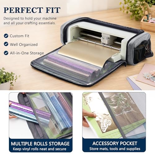 Image of IMAGINING Carrying Case Bag for Cricut Explore 5, Large Opening Storage for Cricut Accessories and Suppliers