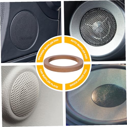 MOLUCKFU 2組 車用スピーカースペーサーリング 高密木製 車載オーディオ用深さリング ユニバーサル取り付け可能 カーステレオ保護用