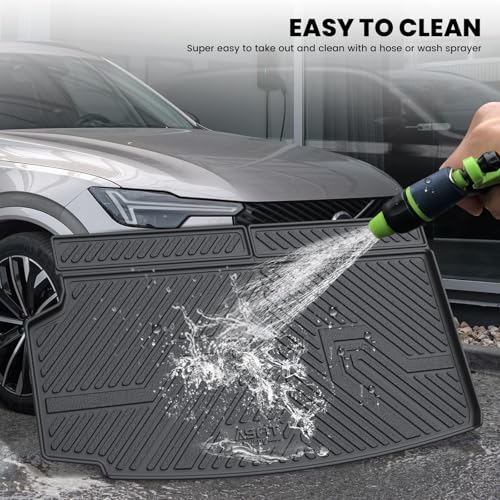 Image of LASFIT Cargo Mat &Backrest Mat for Volvo XC90 2016-2026 All Weather Liner | Premium TPE Trunk Mat, Custom Fit, Full Coverage, Interior Protection, Easy to Clean, Refined Design