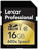 Lexar LSD16GCRBEU600 - Tarjeta de Memoria SecureDigital de 16 GB (Clase 10), Negro