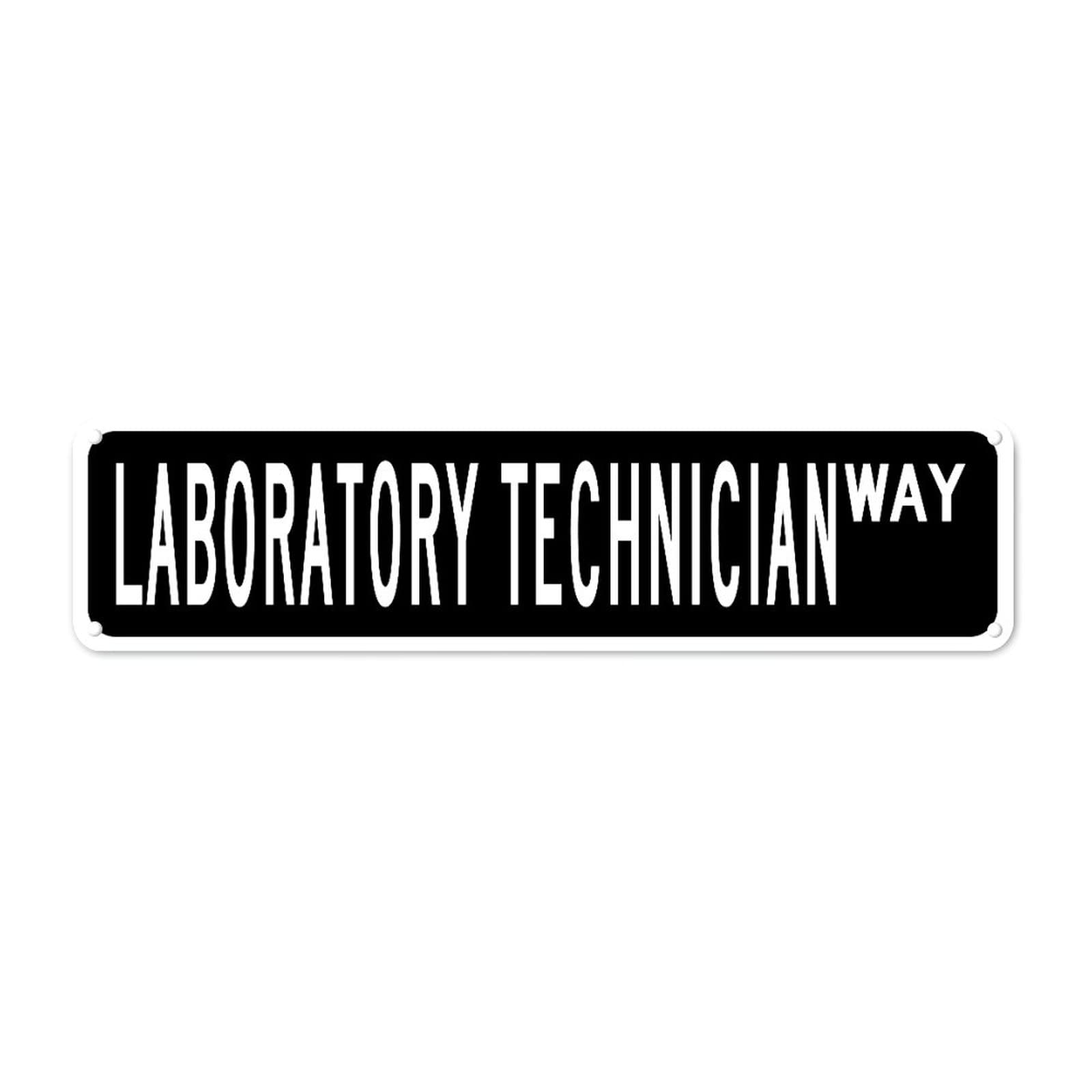 Laboratory Technician WAY Retro Tin Signs Aluminum Metal Plaque Quotes Exit Home Kitchen Garden Non-Fade Pub Club Decor 4x16 Inch