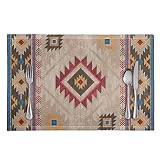ZFRXIGN Aztec Western Placemats for Dining Table Washable Table Pads Placemat Non-Slip Kitchen Table