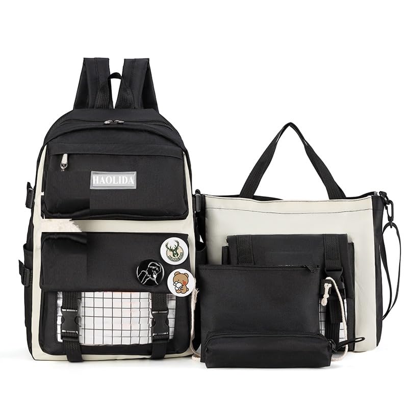 4Pc Stylish Multifunctional Changing Diaper Bag with Large Capacity, Waterproof Design, Stroller Strap | Printed-image-14