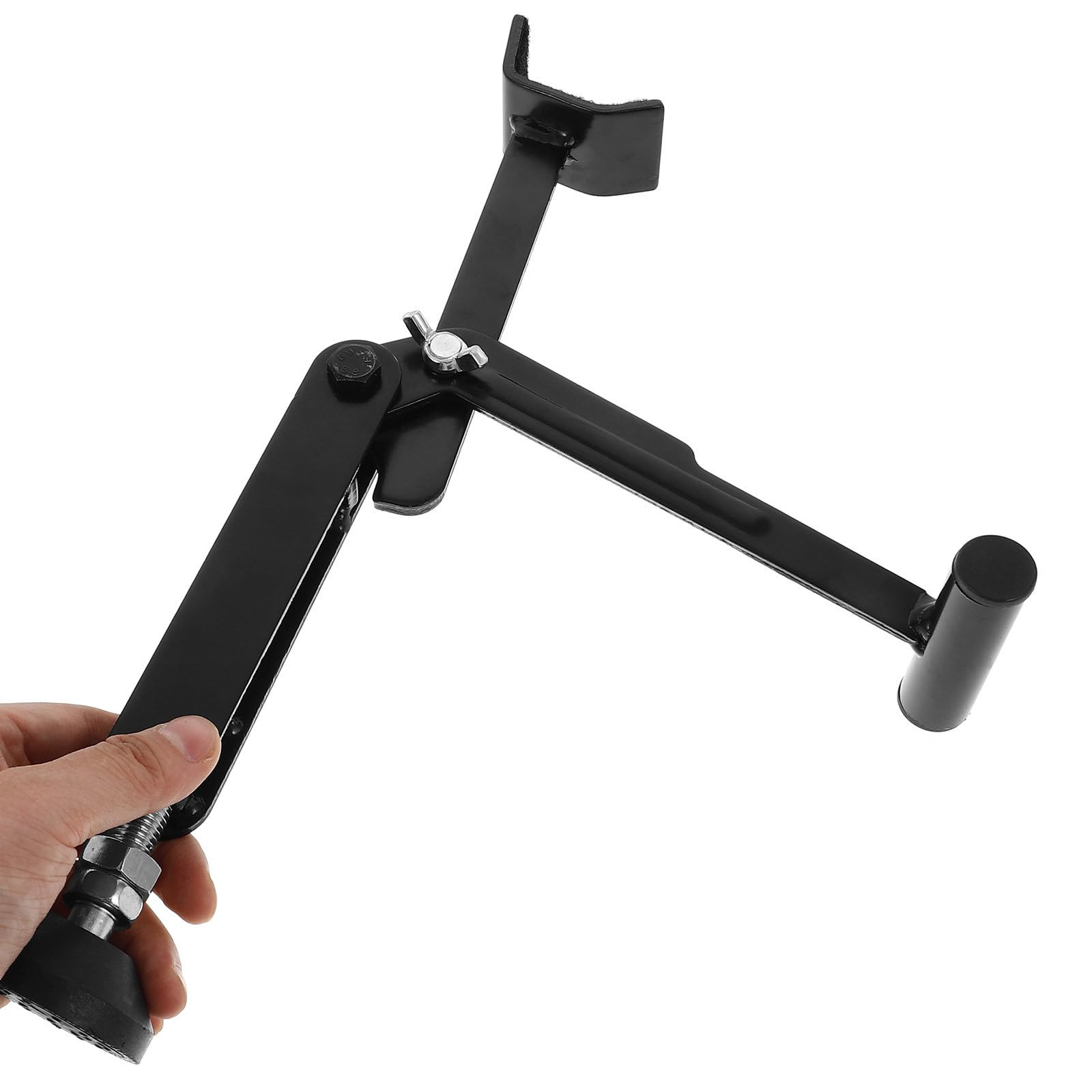 Mipcase Cavalletto Solleva Moto in Metallo Nero per Ruota Anteriore e Posteriore, Pieghevole e Sollevamento senza Sforzo per Manutenzione e Riparazione Moto