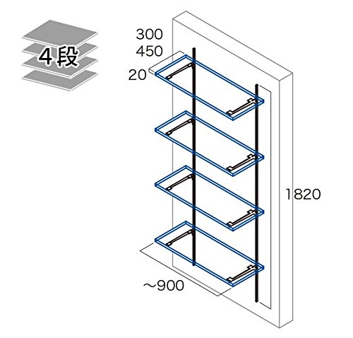 Amazon｜南海プライウッド 可動棚板セットBタイプ KTB4D3-W-LW-A