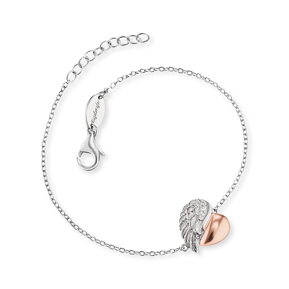 Silver Heart Bracelet ERB-LILHEARTWING-BIR by Engelsrufer RRP £65.00