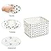 Zonyon Small Canvas Storage Bins, Mini Cute Foldable Fabric Baby Storage Basket,Star Nursery Container with Handle for Toys,Makeup,Keys,Shelves,Desk,Liitle Items,Black and White,4 Packs