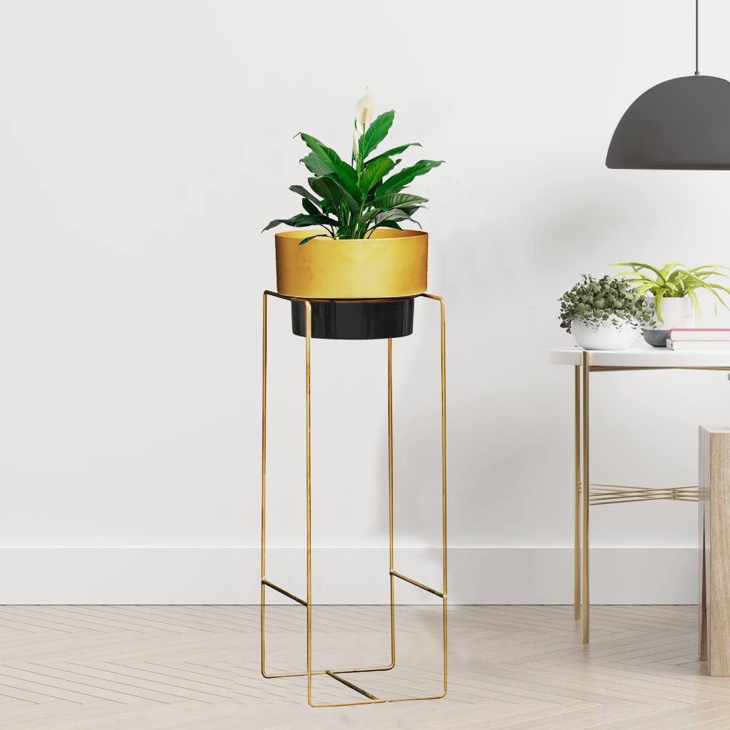 AYMH® Medieval Planter Stands Indoor Outdoor Decoration Potted with Pot Flower Stand Indoor Balcony Decoration Storage Shelf Living Room with Pot (Black_B) (B09SZCMRD6) Amazon Price History, Amazon Price Tracker