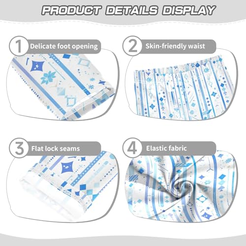 KLL Blue Stripe Toddler Baby Girl Cotton Pants Comfortable High Waisted Yoga Pants Sports3