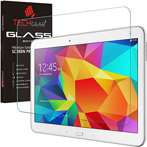 TECHGEAR Galaxy Tab 4 10.1 VERRE, Protecteur d'Écran Original en Verre Trempé Compatible pour Samsung Galaxy Tab 4 10.1' (Séries SM-T530)