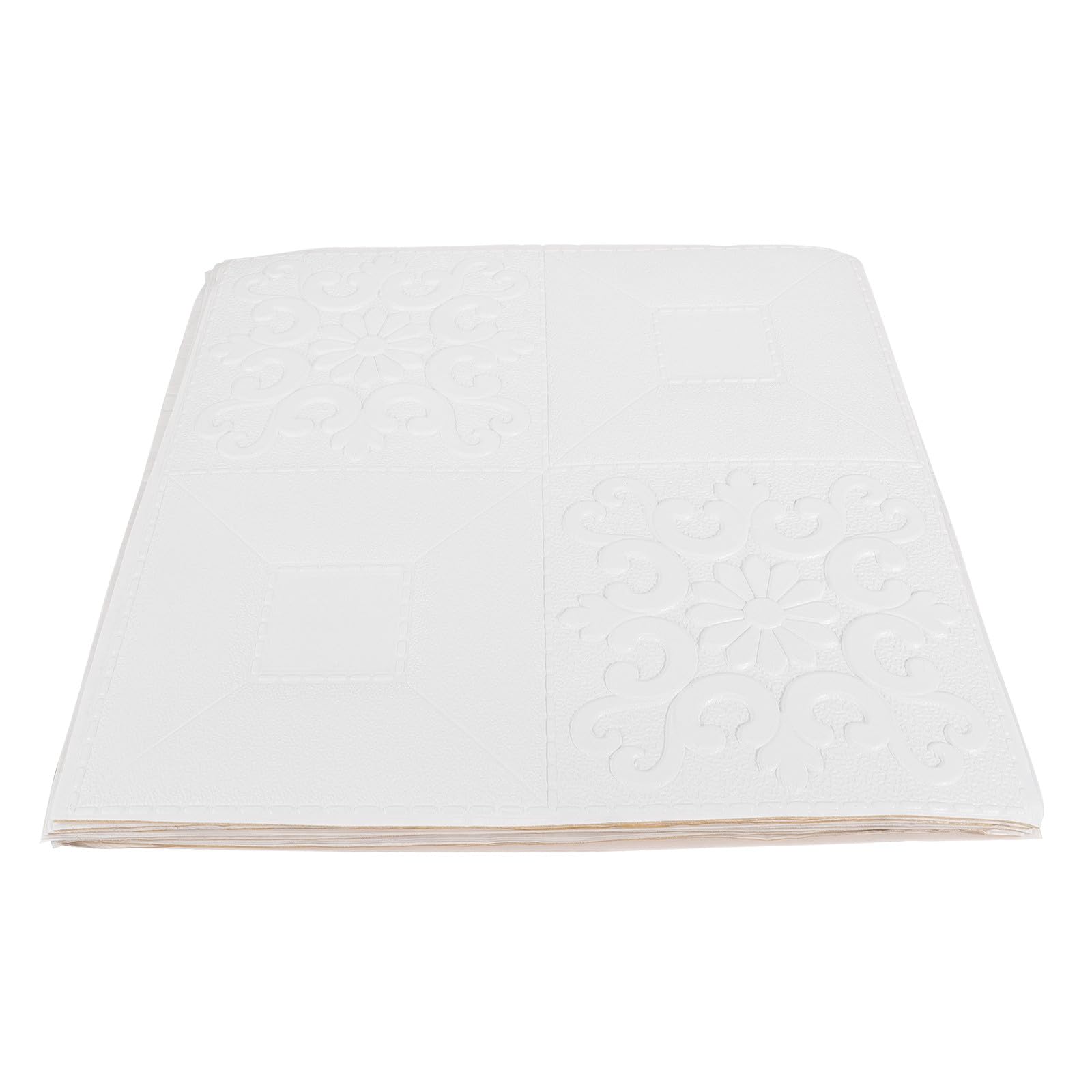 Paneles de Pared 3d Autoadhesivos 35x35 Cm, 10 Unidades, Papel Tapiz Espuma Xpe Blanco, Calcomanías Adhesivas Decorativas para Paredes Lisas en Dormitorio y Sala