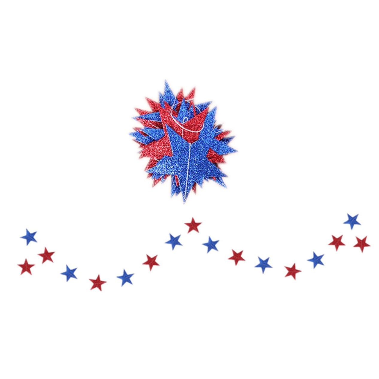 VICASKY 3 Pezzi Set decorazioni per il dell'indipendenza striscione per la festa ghirlanda del dell'indipendenza americana striscione