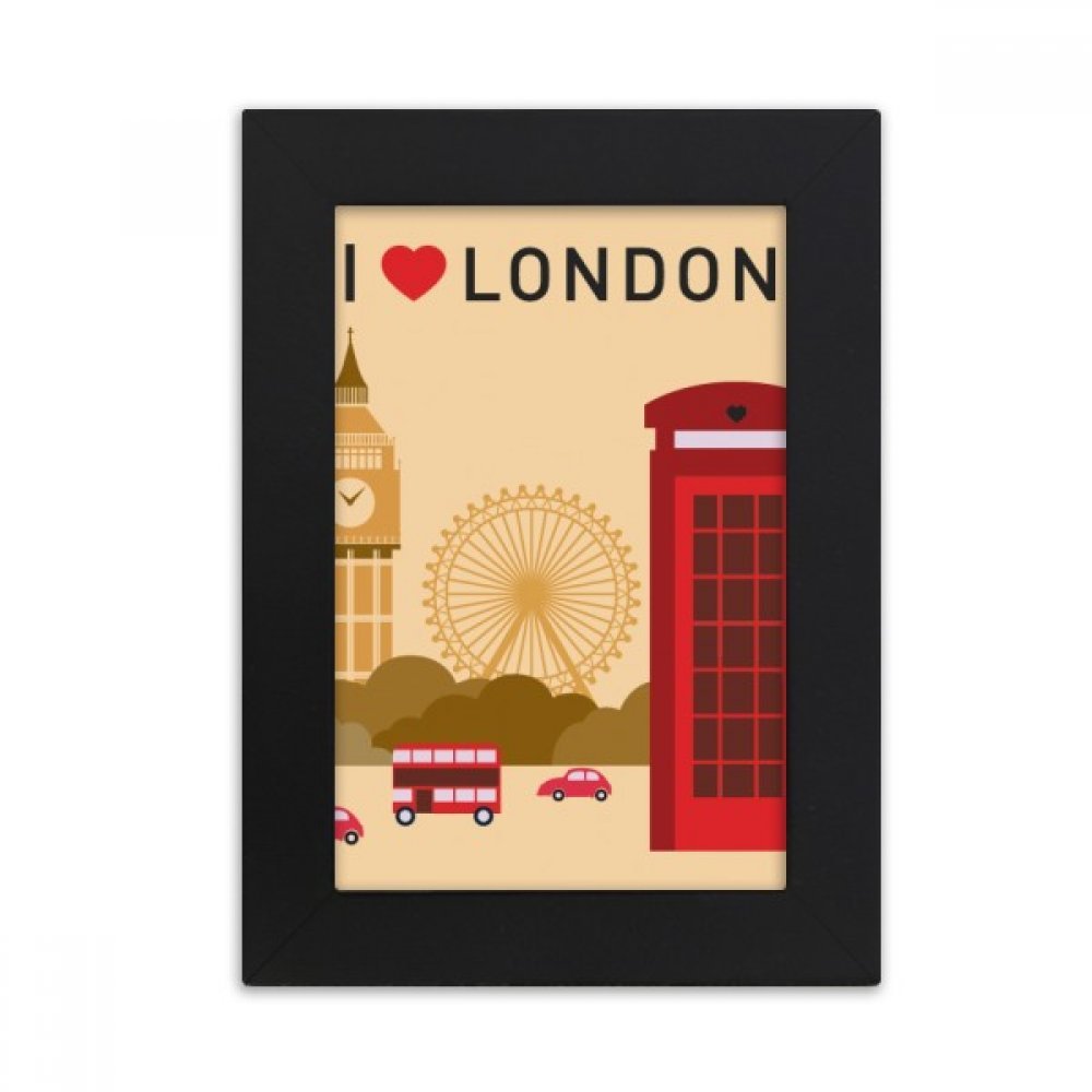 Cadre photo noir Londres Royaume-Uni 10x15 cm pour bureau et décoration