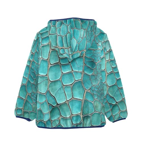 Crocodile Alligator Toddler Fleece Jacket Girl Boys Hooded Fleece Jacket Coat Warm Outwear Zip-up 3-10T2