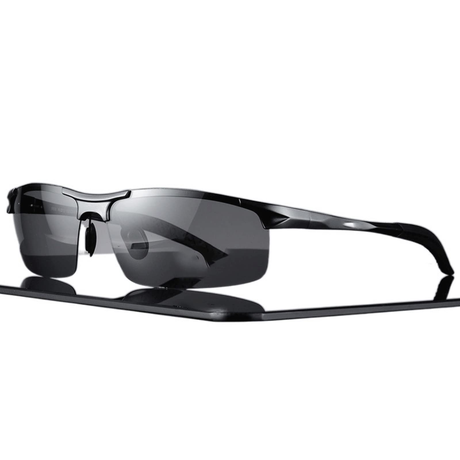DieffematicMJ Okulary przeciwsłoneczne Aluminiowe okulary przeciwsłoneczne Magnezu Okulary HD. Spolaryzowany kolorowy okulary kierowcy (Color : D)