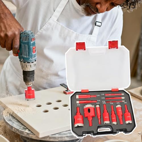 Trépan pour carrelage anti-dérapant avec boîtier de rangement pour granit