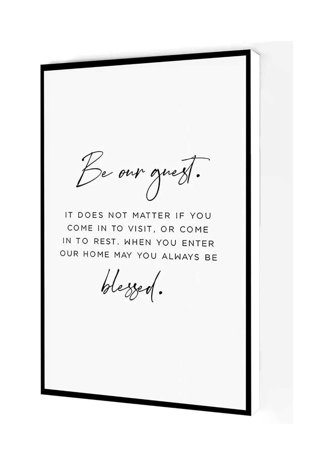 RNUMLIGH Welcome to Our Home Wall-Art, Guest Room Blessing Print, Inviting Entryway Sign, Farmhouse Decor for Hallway Bedroom(Unframed,16X24inch(40X60cm))