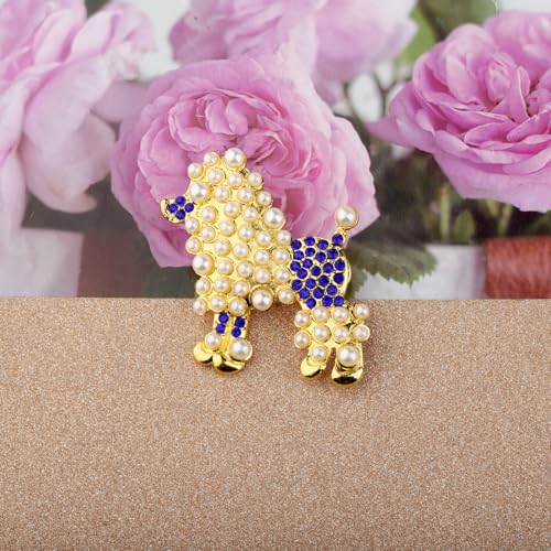Image of CENWA Sorority Gifts Pretty Poodle Rhinestone Brooch Pin /Necklace Greek Sorority Jewelry for Women