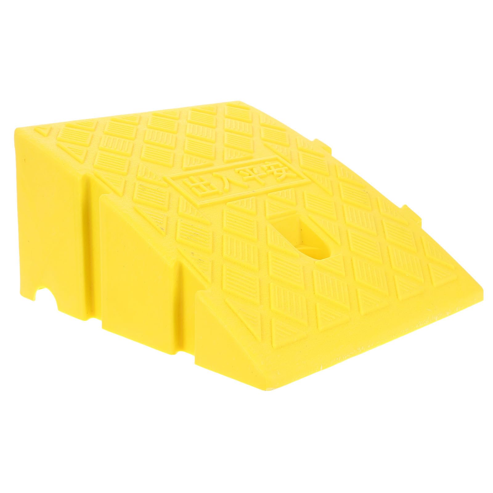 Abaodam Rampa de Entrada Rampa Portátil de Plástico Amarillo Ligera y Segura para Vehículos y Bicicletas, para Puerta y Bordillo