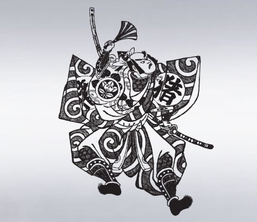 Vinyl Wall Art Decal Sticker Asian Japanese Samurai Fighter 72"X54" #308 #TOP3