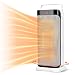 Electric Space Heater - 1500W Fast Heating Portable Oscillating Ceramic Tower Heater for Office Home Use, with Remote Control, Timer, Auto Shut, Black