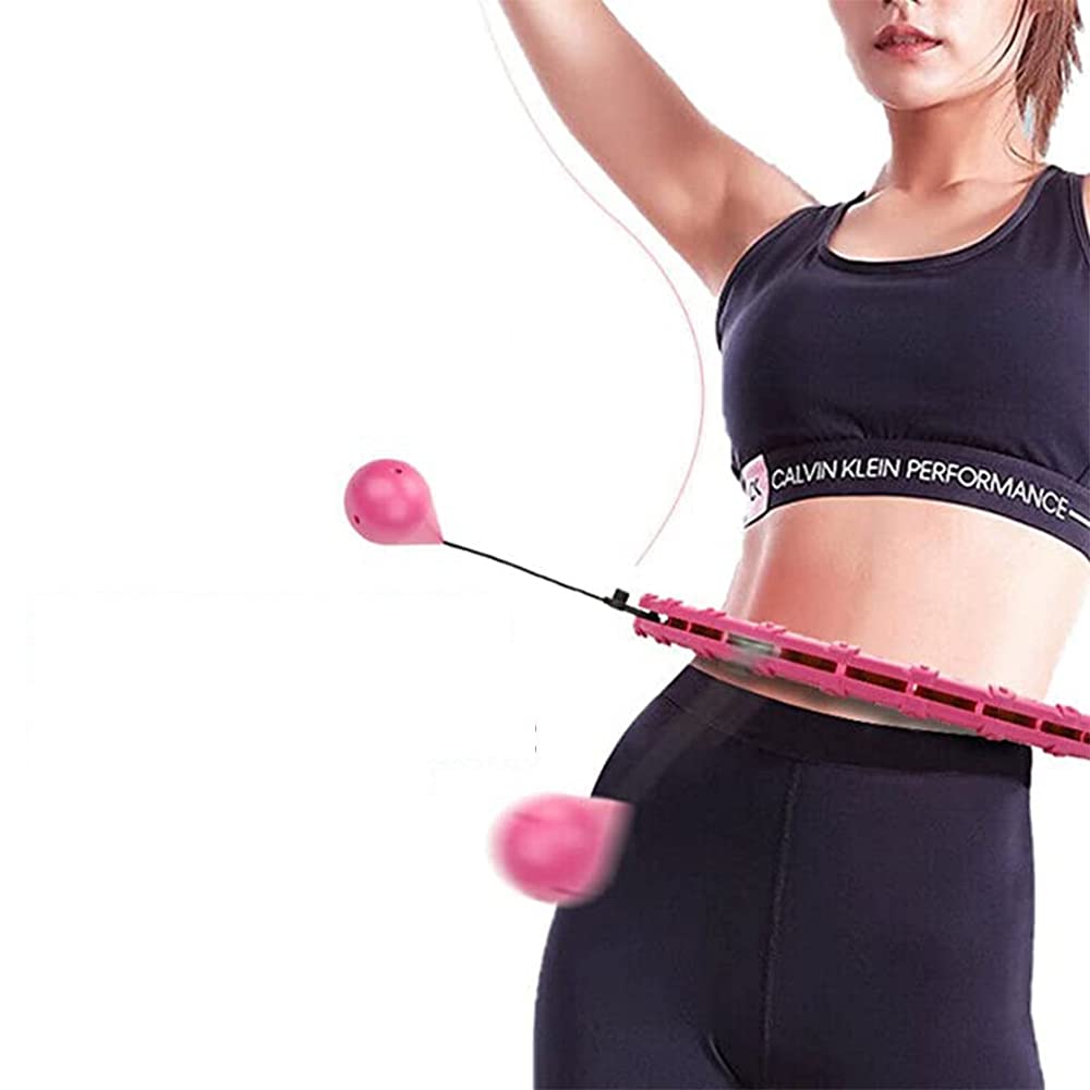 Adjustable Weighted Hula Hoop With Spinning Ball - 13 Detachable Knots, Smart No-Drop Design, For Adults & Kids Exercise 7 thumbnail image