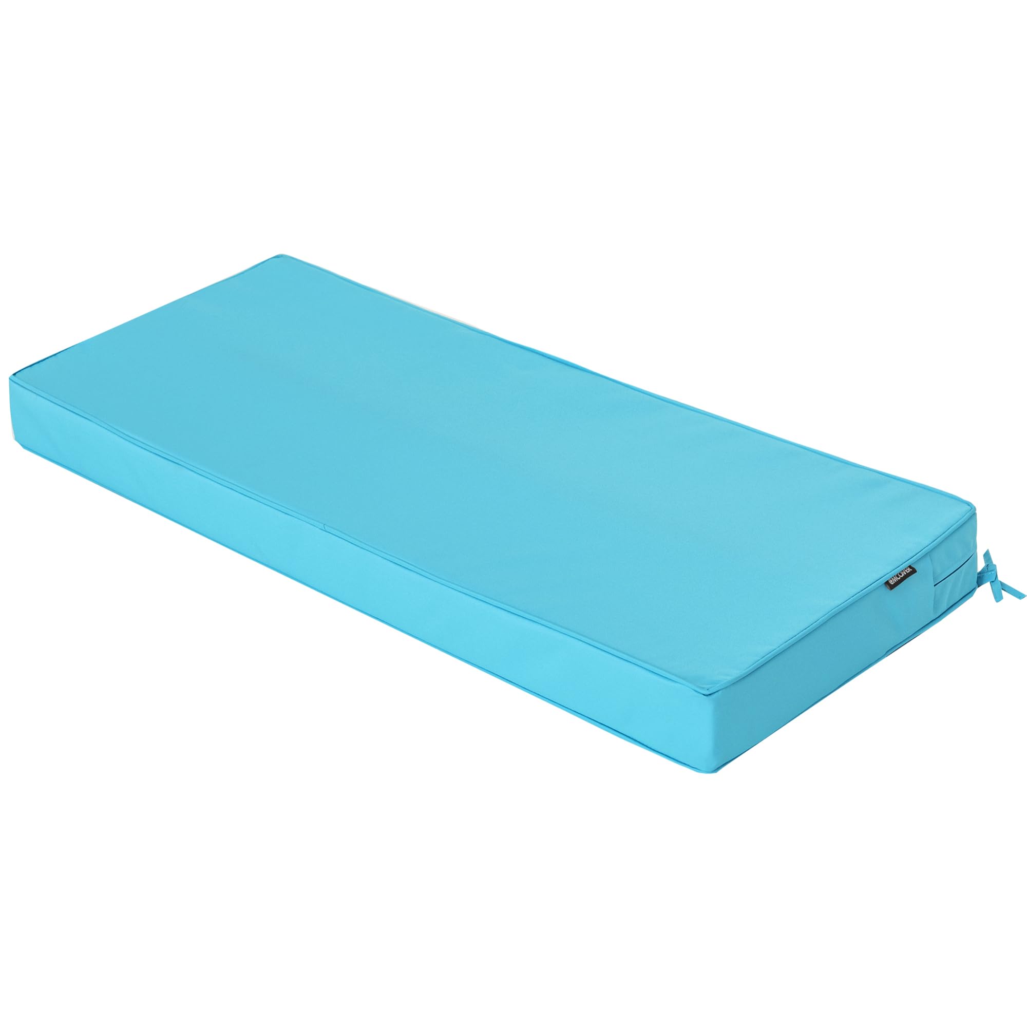 Outdoor Bench Cushions 48 x 18 Inch Thick Waterproof Porch Swing Cushions with Tie Patio Furniture Chair Cushion Bench Pad 5 Year Color Fastness Backyard Seat Pads Teal