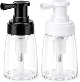 2 Pack Powder Bottle, 140 mL Each Empty Refillable Powder Puffer Bottle for DIY Dry Shampoo, Hair Styling and Barber Use