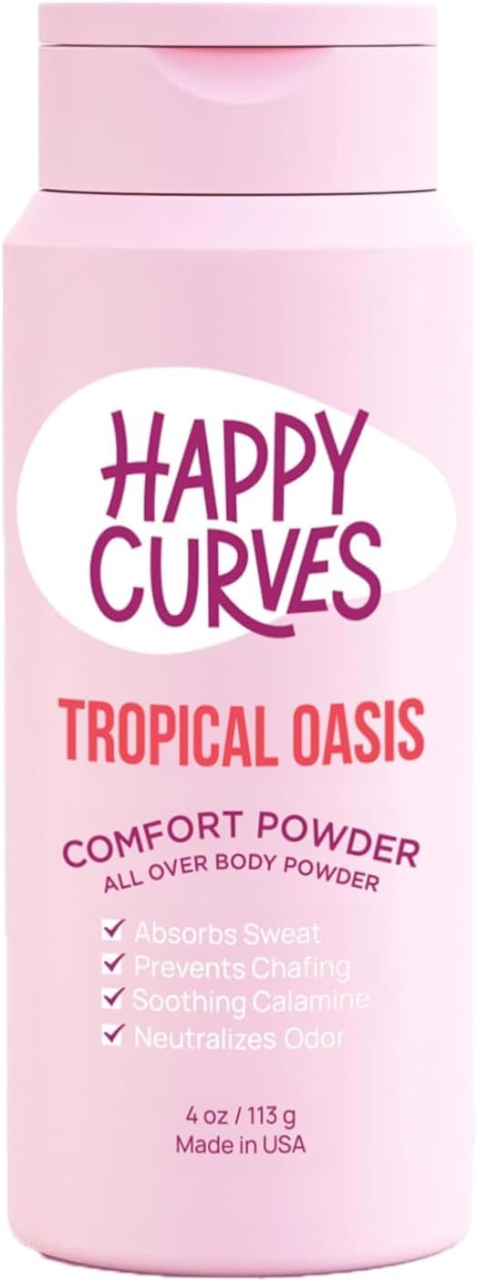 HAPPY CURVES Comfort Powder Talc Free Anti Chafe Body & Foot Powder