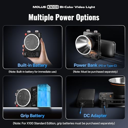 Image of ZHIYUN MOLUS X100 Bi-Color PRO 100W LED Video Light V2 Upgraded Version | [Official] Professional Photography Light Portable Continuous Output Light 2700K~6500K CRI≥95 TLCI≥97 for YouTube TT Photog