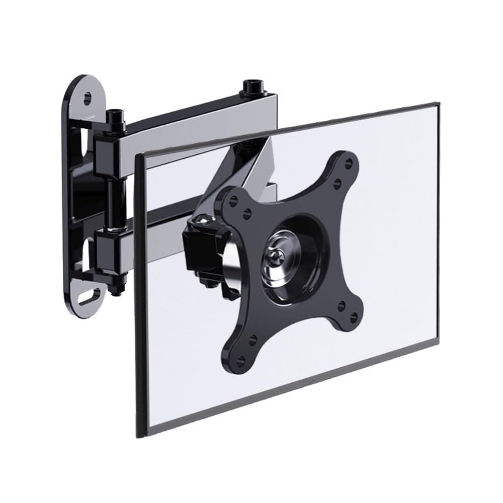 SaryEdge Height - Adjustable Monitor Stand Arm Single Monitor Wall Mount for Most 10-27" Monitors Within 33.0 lbs, Full Motion Adjustable Wall Mount Articulati,