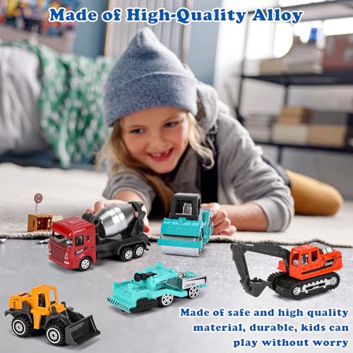 ZHFUYS 12PCS Metal Mini Cars Toy for Kids, Toy Cars for Kids, Trucks Toy Vehicles Set for Toddlers, Party Favors for Toddler Toys,Educational Play, Birthday Gift for Boys Girls - Thumbnail 2