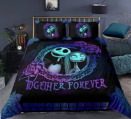 WINUO Décoration d'halloween Housse de Couette 220x240cm, Impression Numérique 3D Jack Parure de...