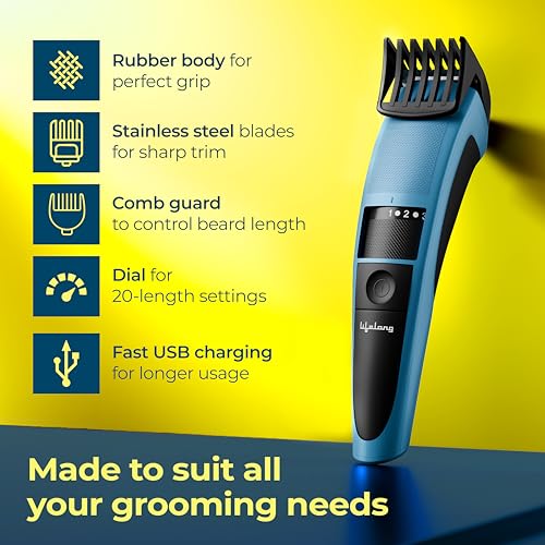 Image of Lifelong Valentine Edition Swift Beard Trimmer for Men| Powerful & Smooth Beard & Hair Trimmer | 60 Minute Run Time | 20 Adjustable Length : 0.5-10 mm| Stainless Steel Sharp Blades|1 Year Warranty