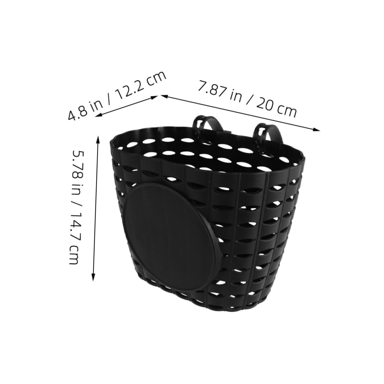BESTonZON 1Set Detachable Bike Basket for Boys Durable Black Storage Basket with Straps Easy Installation for Bicycles Capacity Bike Accessory for Fun Rides