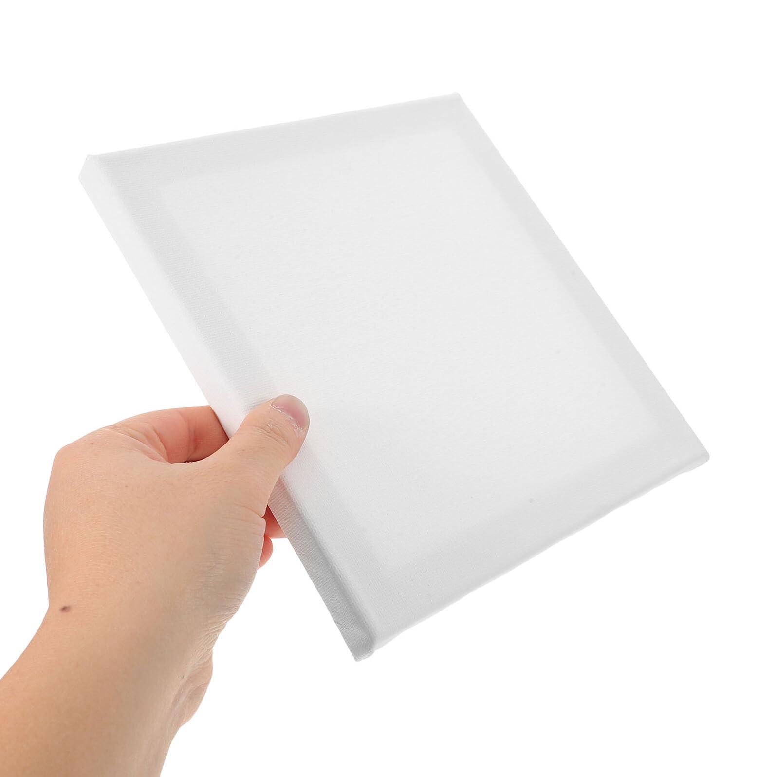 Healvian 10 Pièces Lot de 10 Toiles D'artiste 20x20 Cm en Coton 100% Cadres en Bois Intégrés, Supports Vierges pour Peinture à L'huile et Acrylique, Kit de Toile pour Atelier Créatif et