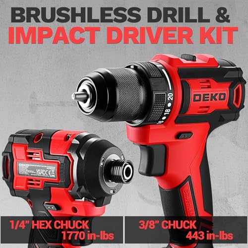 DEKOPRO 20V Brushless Drill & Impact Driver Set