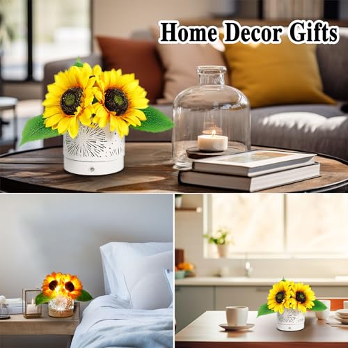 Image of Sunflower Lamp Gifts for Women, Night Light Flower Lamp Decor for Bedroom Office Weeding Bar, Valentine's Mothers Day Christmas Birthday Gifts for Women Mom Daughter Friend Girlfriend