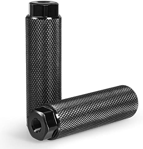 Bike Pegs, Aluminum Anti-Skid Bmx Bicycle Foot Pegs for Mountain Bike Cycling, Stunt Pegs Fit 3/8 inch Axles (Black)