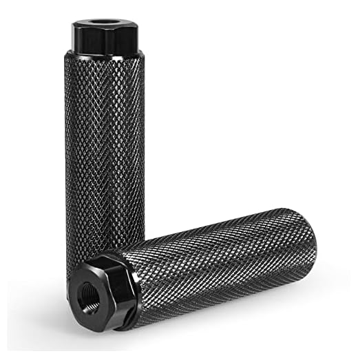 Bike Pegs, Aluminum Anti-Skid Bmx Bicycle Foot Pegs for Mountain Bike Cycling, Stunt Pegs Fit 3/8 inch Axles (Black)